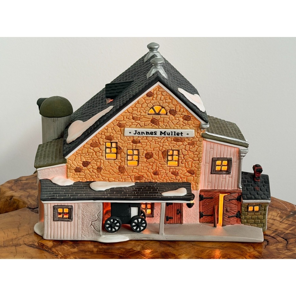 Dept 56 Jannes Mullet Amish Barn #5944-7 New England Village Series Christmas